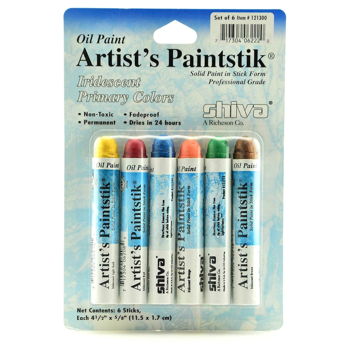 Shiva Artist's Paintstik Oil Color - Fluorescent Set of 6