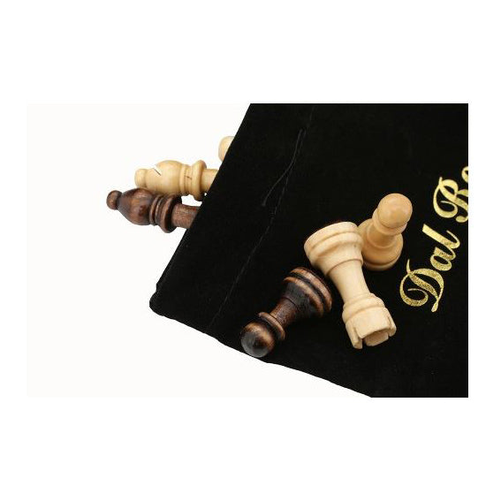 Dal Rossi Walnut Inlaid Finish Folding Chess Set 30cm Board