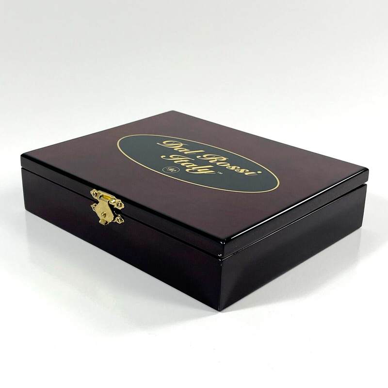 Dal Rossi Wooden Card Box with 2 Decks of Playing Cards