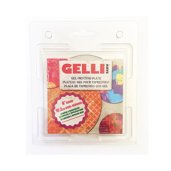 Gelli Arts Printmaking Gel Printing Plate 4" Round Plate