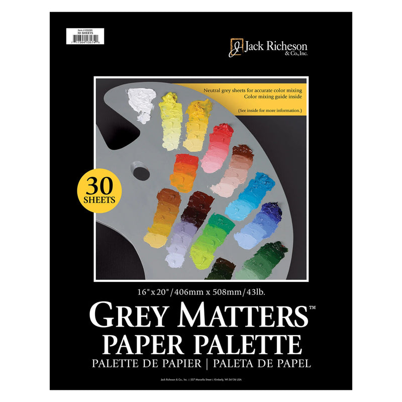 Jack Richeson Grey Matters Disposable Paper Palette - 16" x 20"