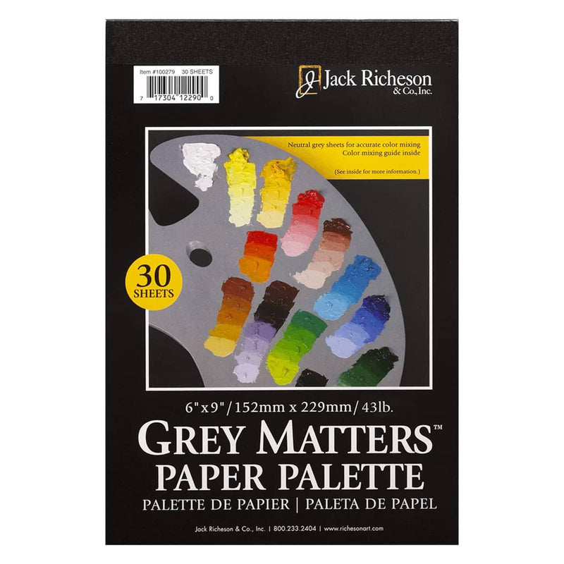 Jack Richeson Grey Matters Disposable Paper Palette - 6" x 9"