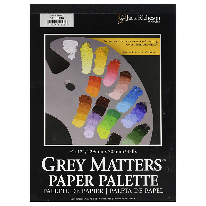 Jack Richeson Grey Matters Disposable Paper Palette - 9" x 12"