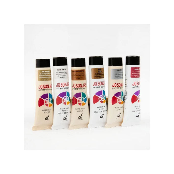 Jo Sonja's Metallic Paint Set 6 x 20ml