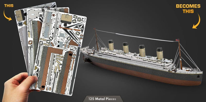 Metal Earth ICONX Premium Series - RMS Titanic Ship 1:928 Scale