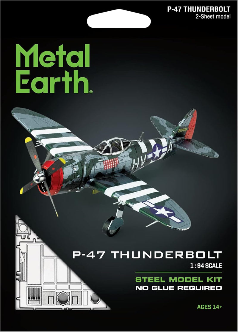 Metal Earth - P-47 Thunderbolt 1:94 Scale WWII Fighter Aircraft