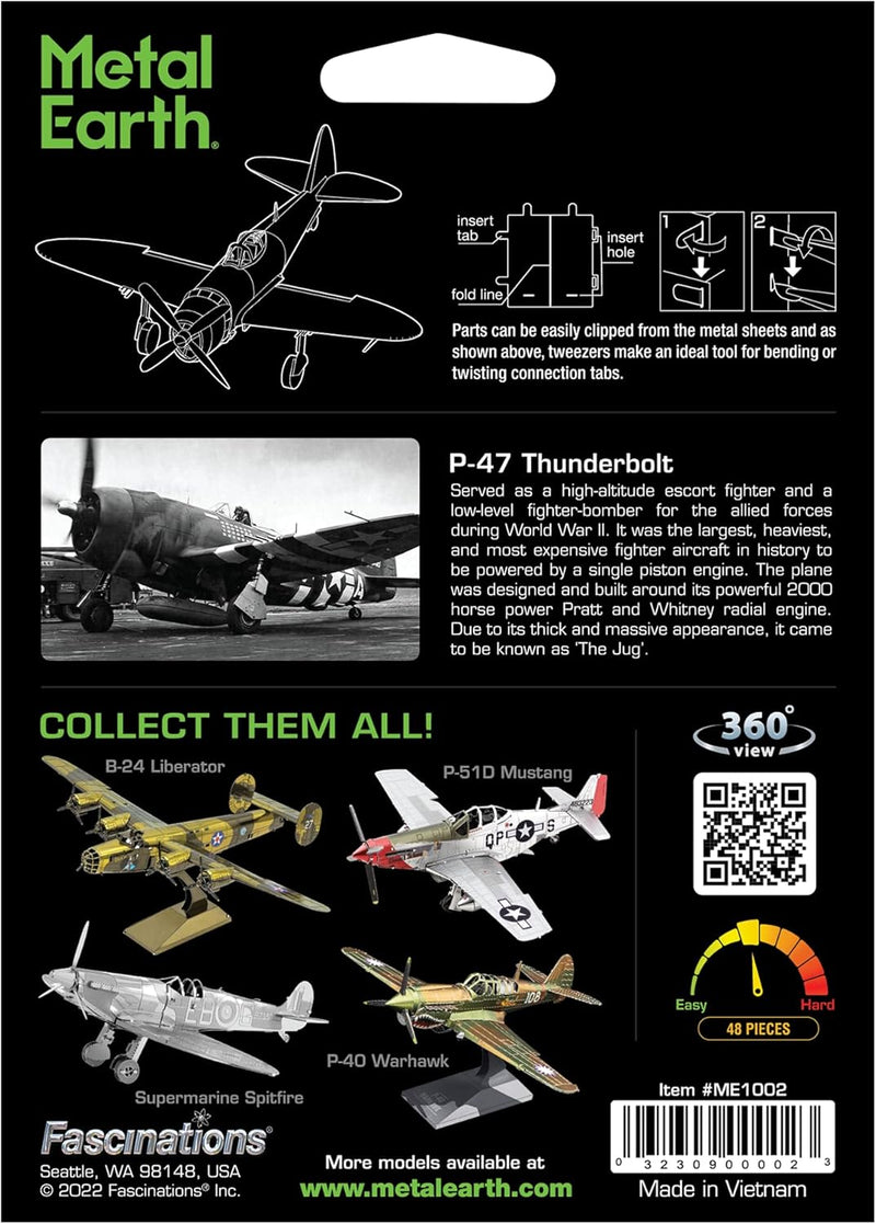 Metal Earth - P-47 Thunderbolt 1:94 Scale WWII Fighter Aircraft