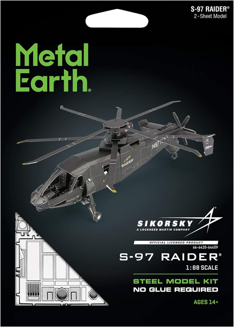 Metal Earth 3D Model Building Kit - S-97 Raider Attack Helicopter