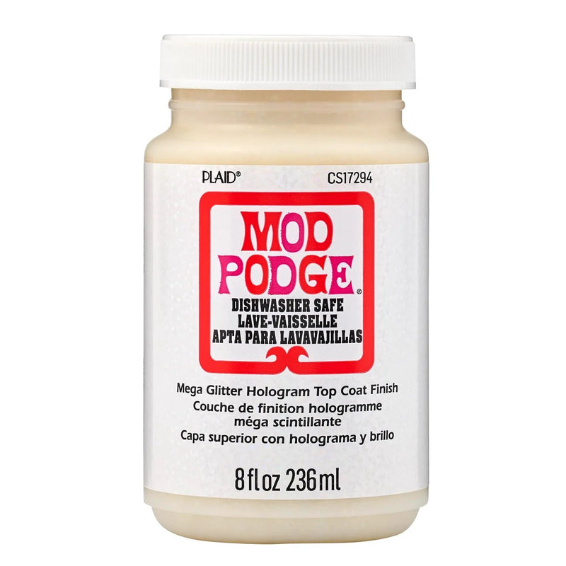 Plaid Mod Podge Mega Glitter Hologram Sealer, Glue and Finish 236ml