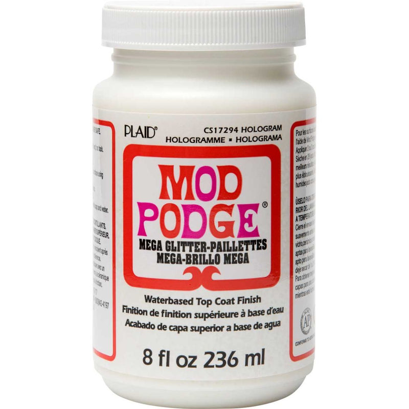 Plaid Mod Podge Mega Glitter Hologram Sealer, Glue and Finish 236ml