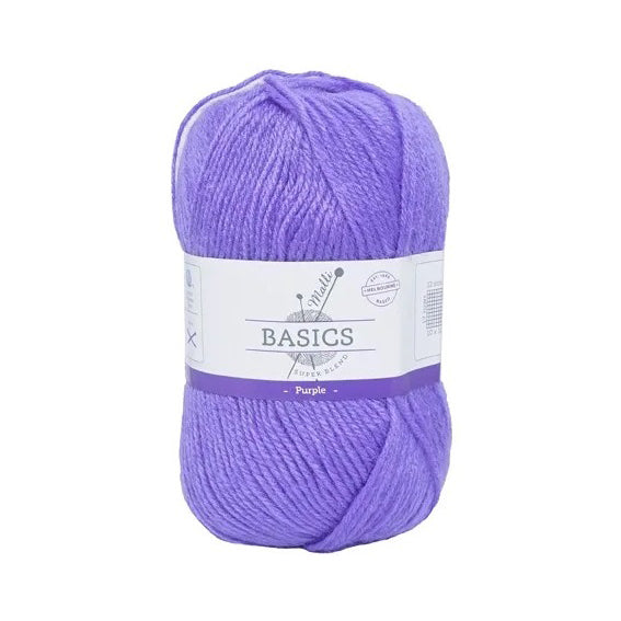 Malli Knitting Super Blend 100g Acrylic Yarn - Purple