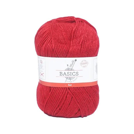 Malli Knitting Super Blend 100g Acrylic Yarn - Red