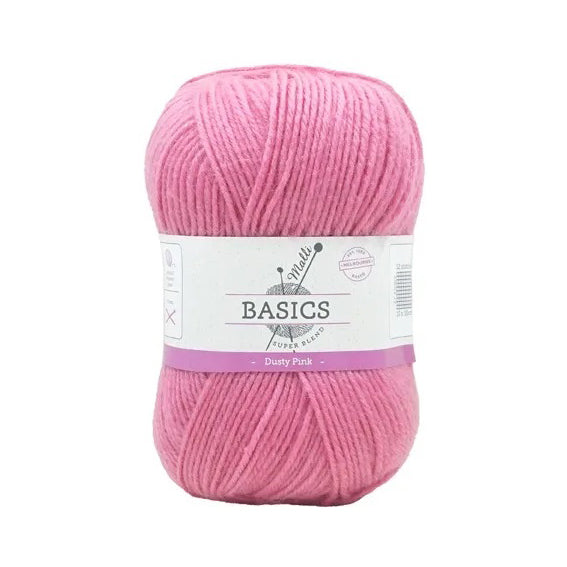 Malli Knitting Super Blend 100g Acrylic Yarn - Dusty Pink