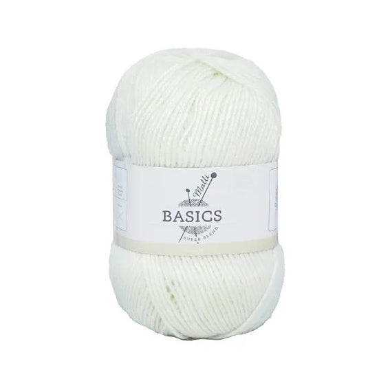 Malli Knitting Super Blend 100g Acrylic Yarn - Cream