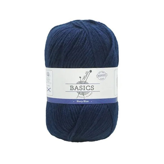 Malli Knitting Super Blend 100g Acrylic Yarn - Navy Blue