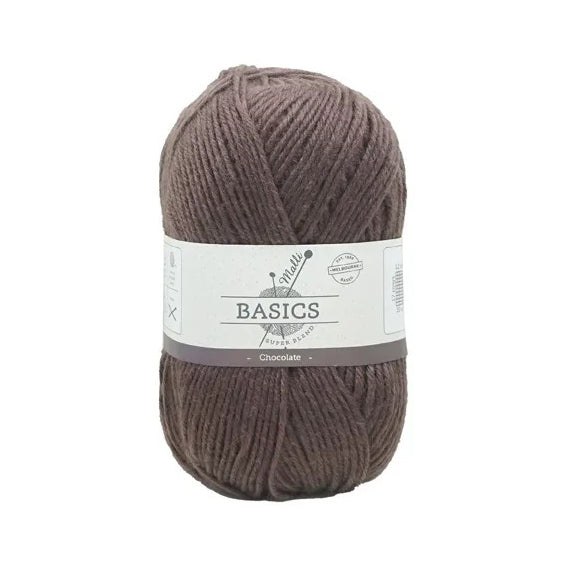 Malli Knitting Super Blend 100g Acrylic Yarn - Chocolate