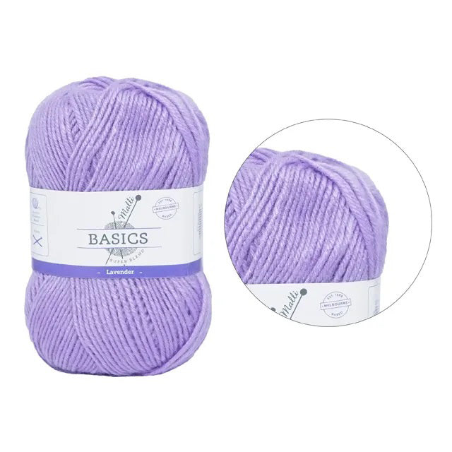 Malli Knitting Super Blend 100g Acrylic Yarn - Lavender