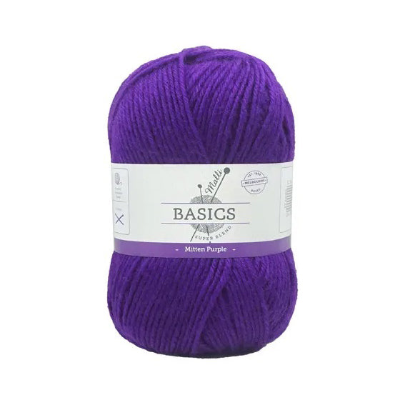 Malli Knitting Super Blend 100g Acrylic Yarn - Mitten Purple