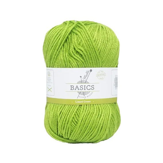 Malli Knitting Super Blend 100g Acrylic Yarn - Lizard Green