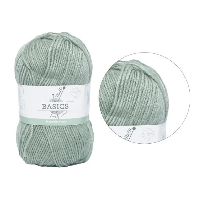 Malli Knitting Super Blend 100g Acrylic Yarn - Margarita Green