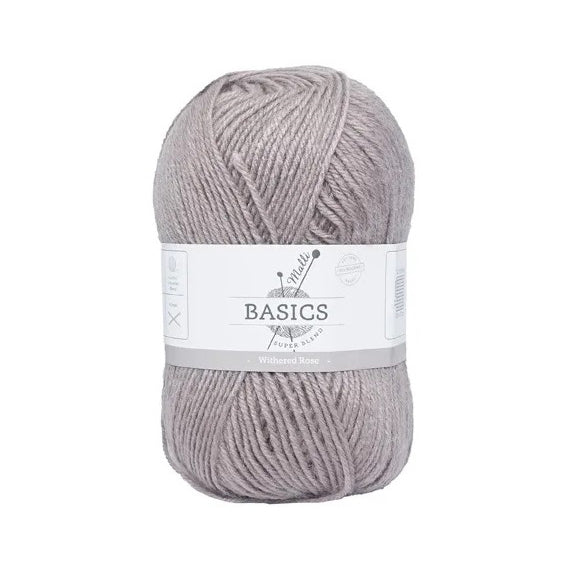 Malli Knitting Super Blend 100g Acrylic Yarn - Withered Rose