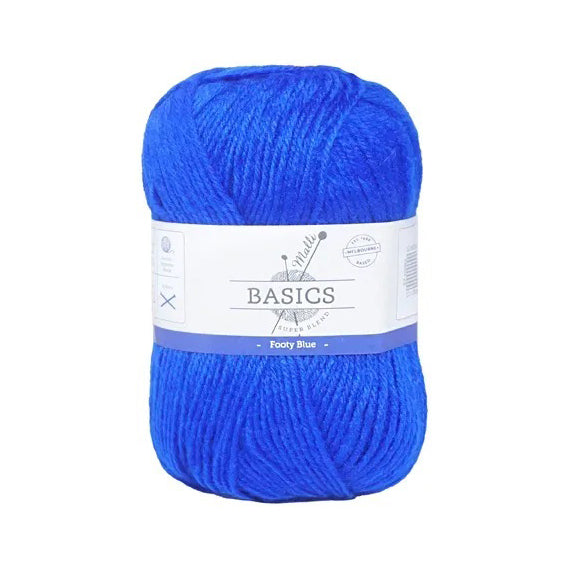 Malli Knitting Super Blend 100g Acrylic Yarn - Footy Blue