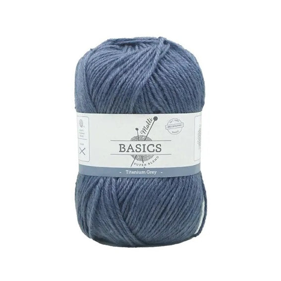 Malli Knitting Super Blend 100g Acrylic Yarn - Titanium Grey