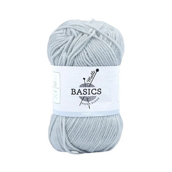 Malli Knitting Super Blend 100g Acrylic Yarn - Cloudy