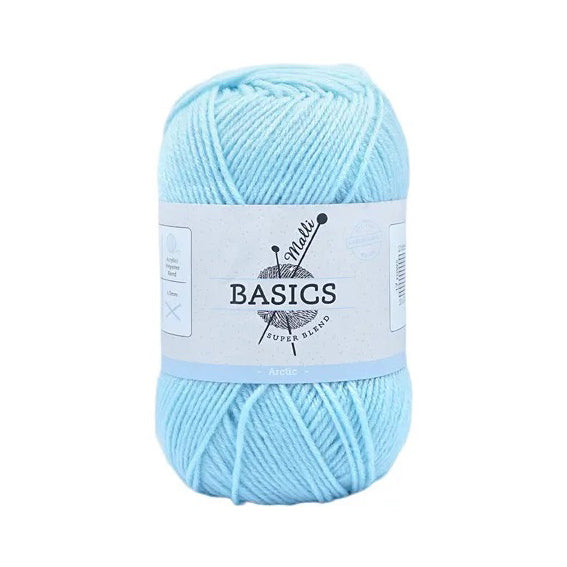 Malli Knitting Super Blend 100g Acrylic Yarn - Arctic