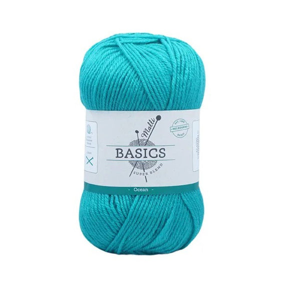 Malli Knitting Super Blend 100g Acrylic Yarn - Ocean