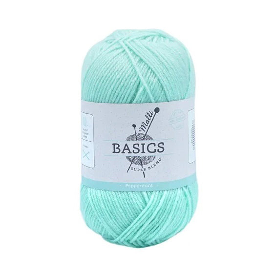 Malli Knitting Super Blend 100g Acrylic Yarn - Peppermint