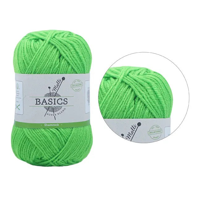 Malli Knitting Super Blend 100g Acrylic Yarn - Shamrock