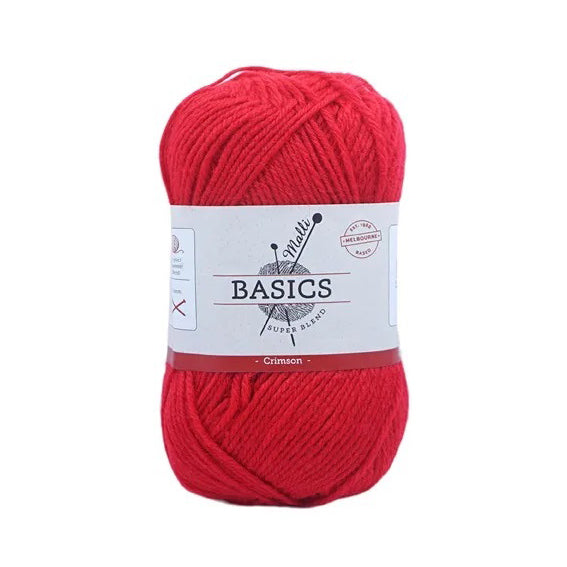 Malli Knitting Super Blend 100g Acrylic Yarn - Crimson