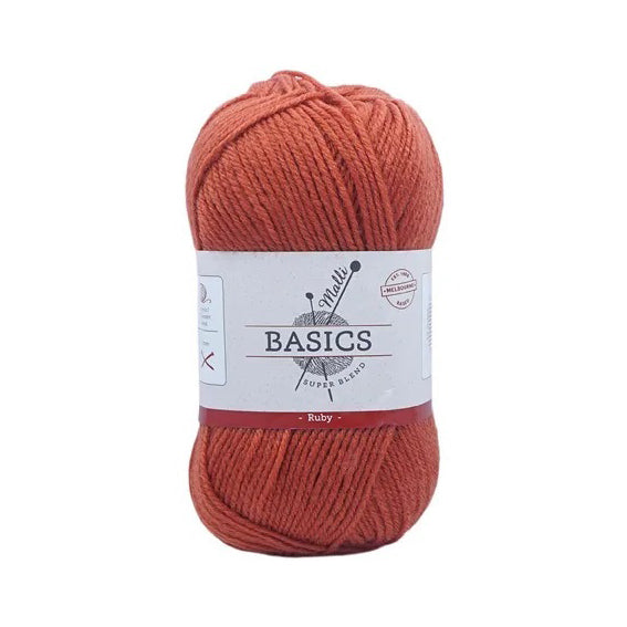 Malli Knitting Super Blend 100g Acrylic Yarn - Ruby