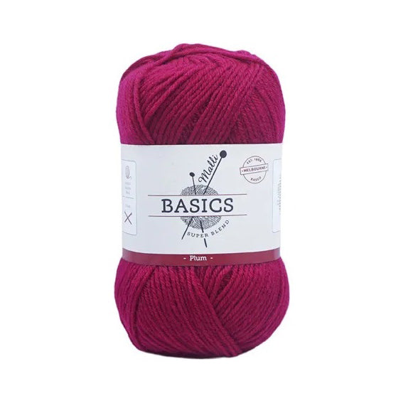 Malli Knitting Super Blend 100g Acrylic Yarn - Plum