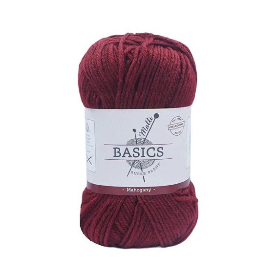 Malli Knitting Super Blend 100g Acrylic Yarn - Mahogany