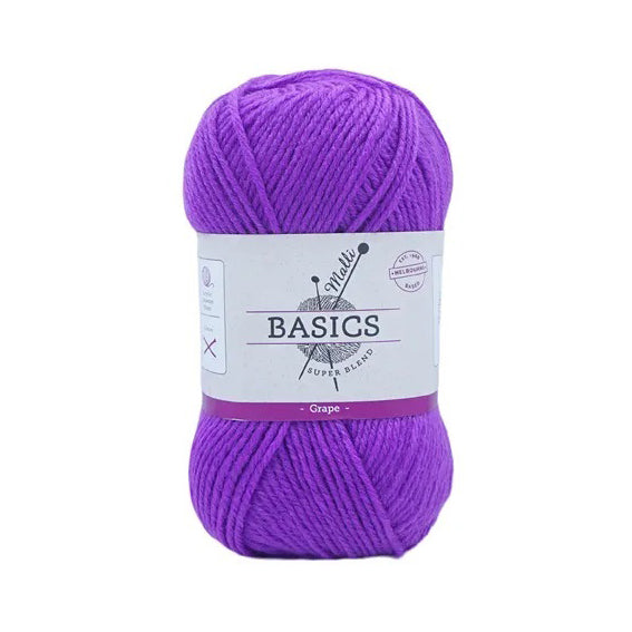 Malli Knitting Super Blend 100g Acrylic Yarn - Grape