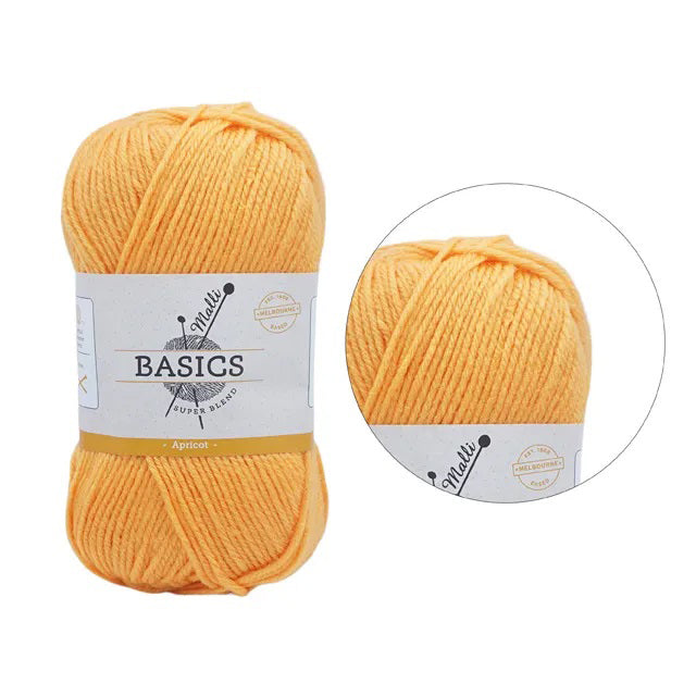 Malli Knitting Super Blend 100g Acrylic Yarn - Apricot