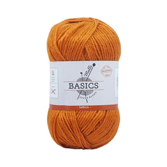 Malli Knitting Super Blend 100g Acrylic Yarn - Saffron