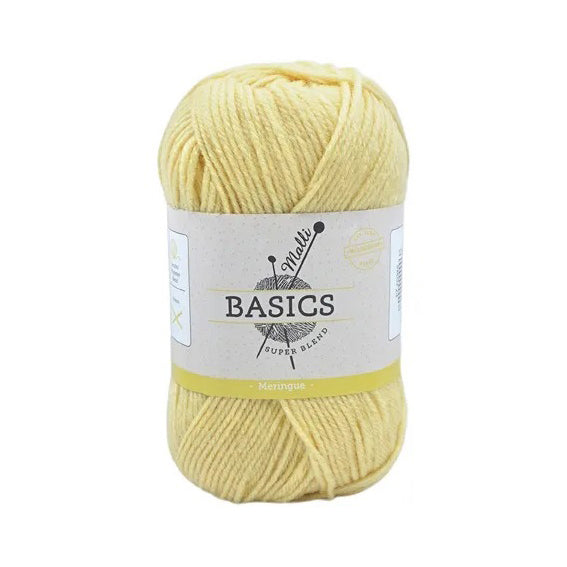 Malli Knitting Super Blend 100g Acrylic Yarn - Meringue