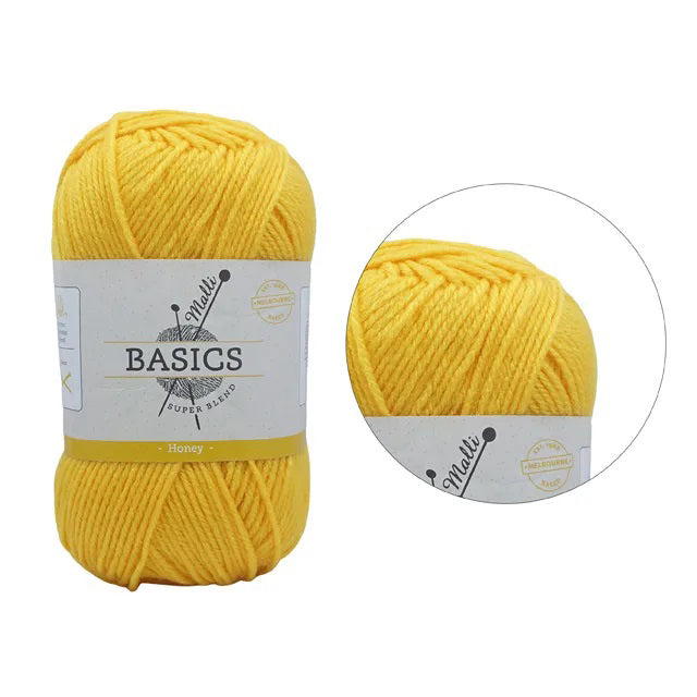 Malli Knitting Super Blend 100g Acrylic Yarn - Honey