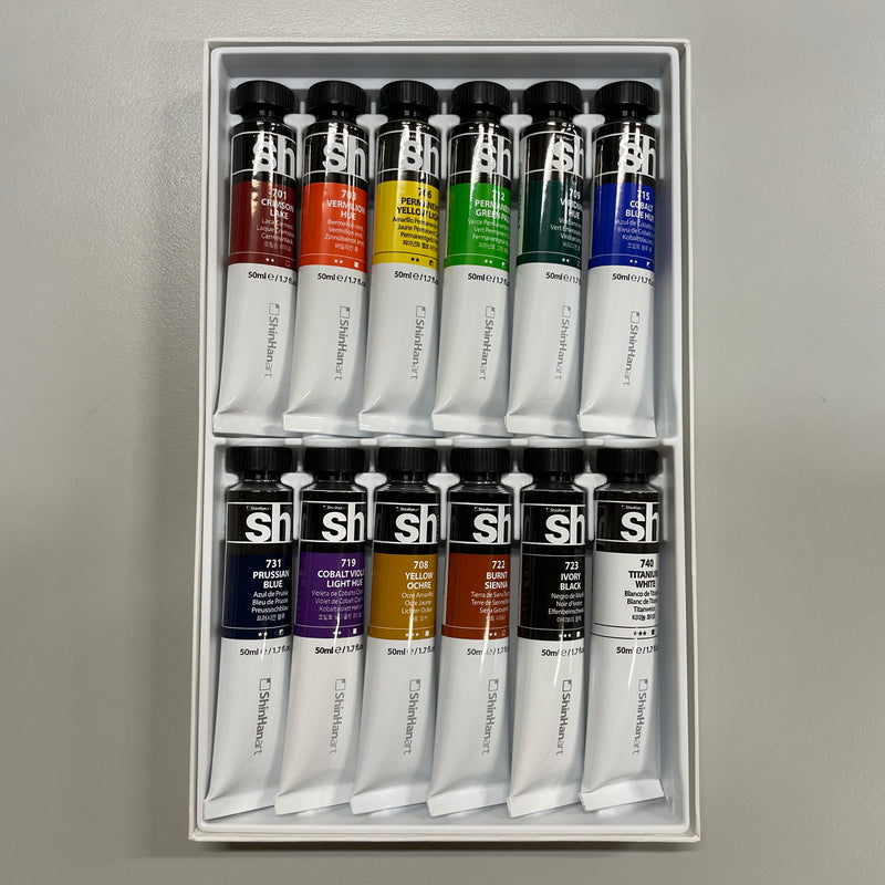 Shinhan Art Professional Oil Paint Set 12 colours x 50ml