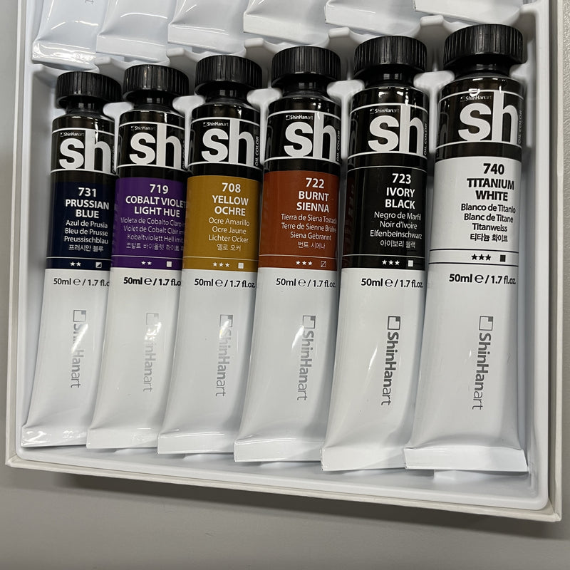 Shinhan Art Professional Oil Paint Set 12 colours x 50ml