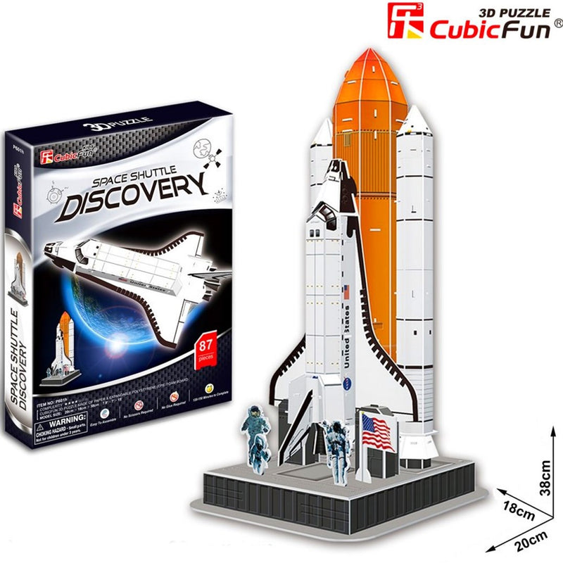 Cubic Fun Space Shuttle Discovery 3D Puzzle Model Building Kit