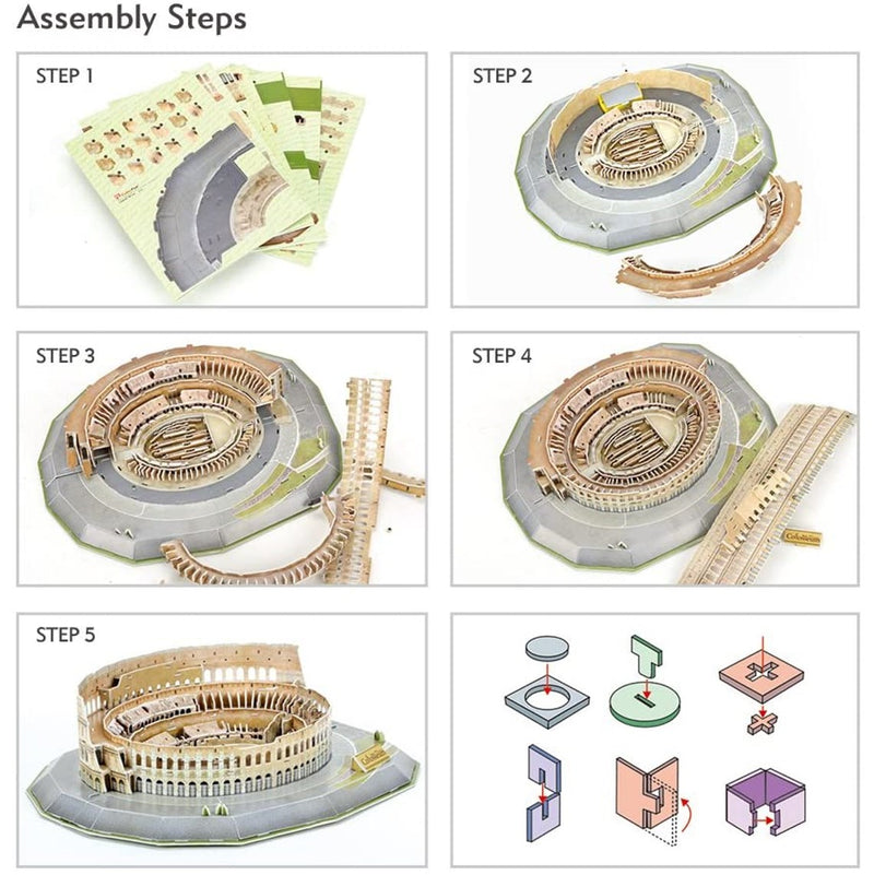 Cubic Fun Colosseum Led Series 3D Puzzle Model Building Kit